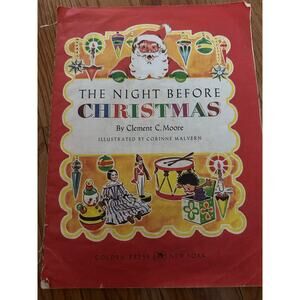 The Night Before Christmas 1969 Paper version by Clement Moore Golden Press